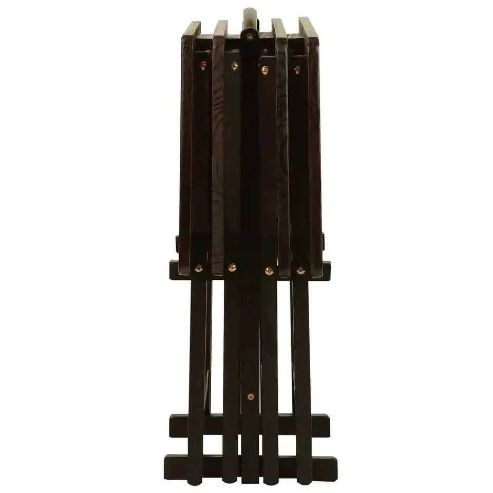 Porch & Den Laflin Madera Maciza Tradicional 5 Piezas Bandeja Juego de Mesa Acabado Espresso Foto 4 de 4