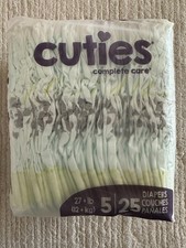 50 count Cuties Complete Care Baby Diapers Tab Closure Size 5 Disposable Heavy