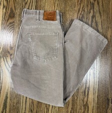 Vtg Levis 517 Pants Mens 36x30 Brown Tan USA Corduroy White Tab