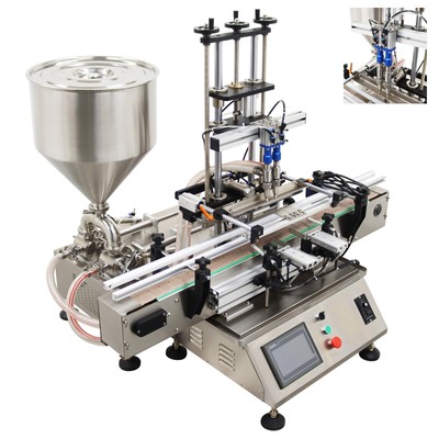 110V 10-100ml Fully Automatic Double Head  Paste Filling Machine Sauces Honey