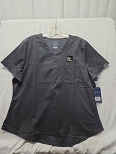 Scrubs Cherokee Workwear V Neck Top WW657 black Sz XL NWT Tuck In Or Out