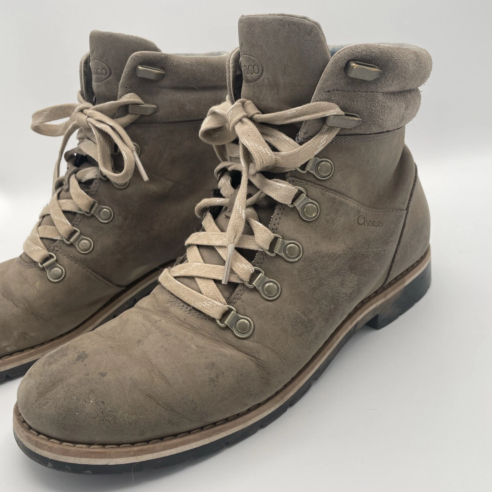 Chaco Gray Boots Hiking Camping Womens Size 10 Chaco Sole