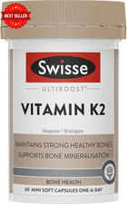 Swisse Ultiboost Vitamin K2 60 Capsules Bone Health Supplement