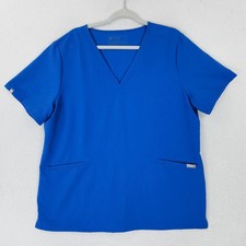 FIGS Scrub Top Womens XXL Blue Catarina One Pocket Medical Technical Collection