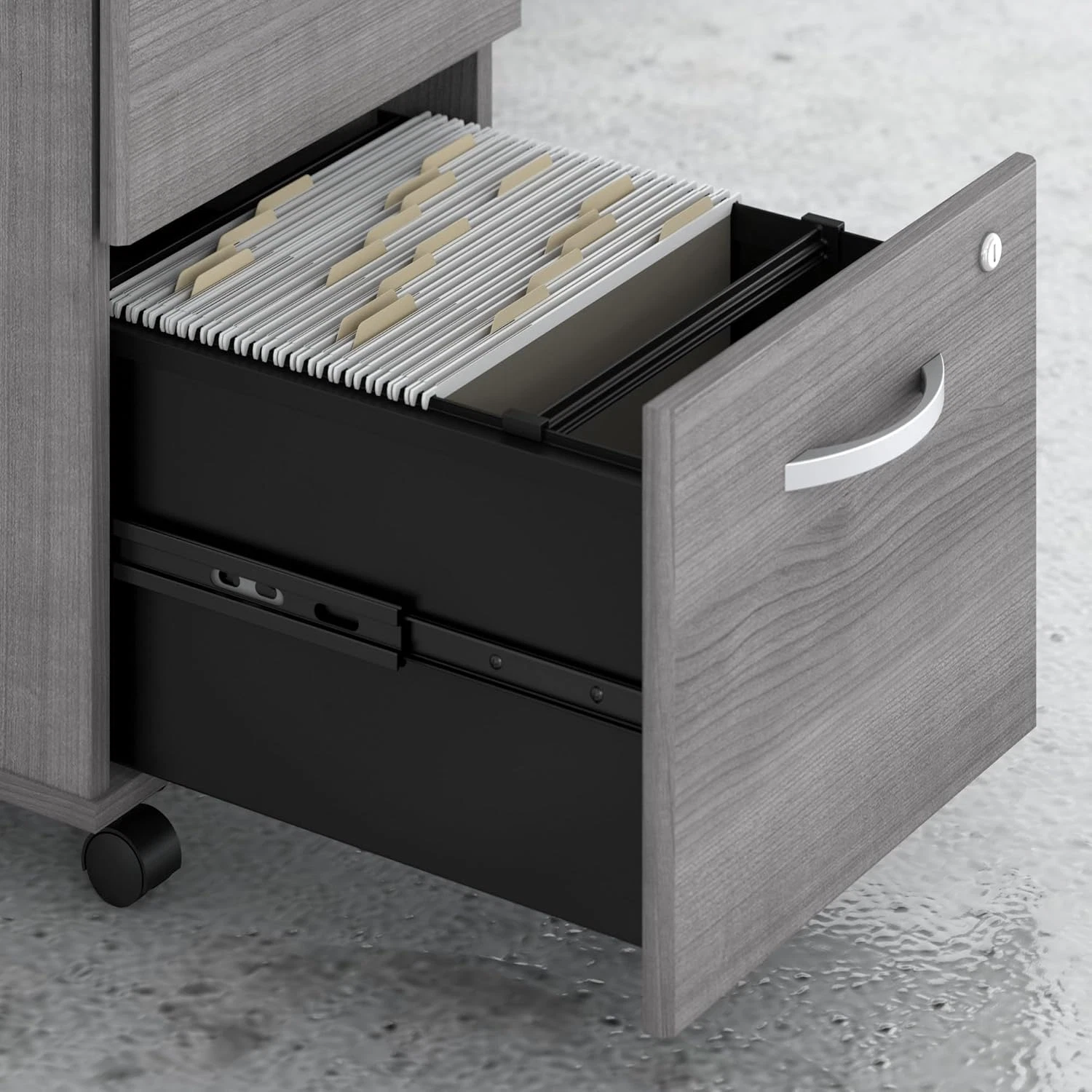 Bush Furniture Echo L Shaped Bow Front Desk - Thumbnail 4