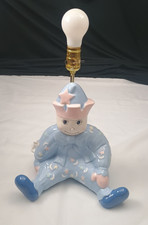 VTG Ceramic Clown Lamp Nursery Childs Light MCM Works
