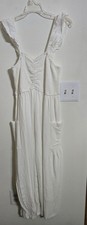 NWOT Women's White Wide Leg Jumpsuit Sz L