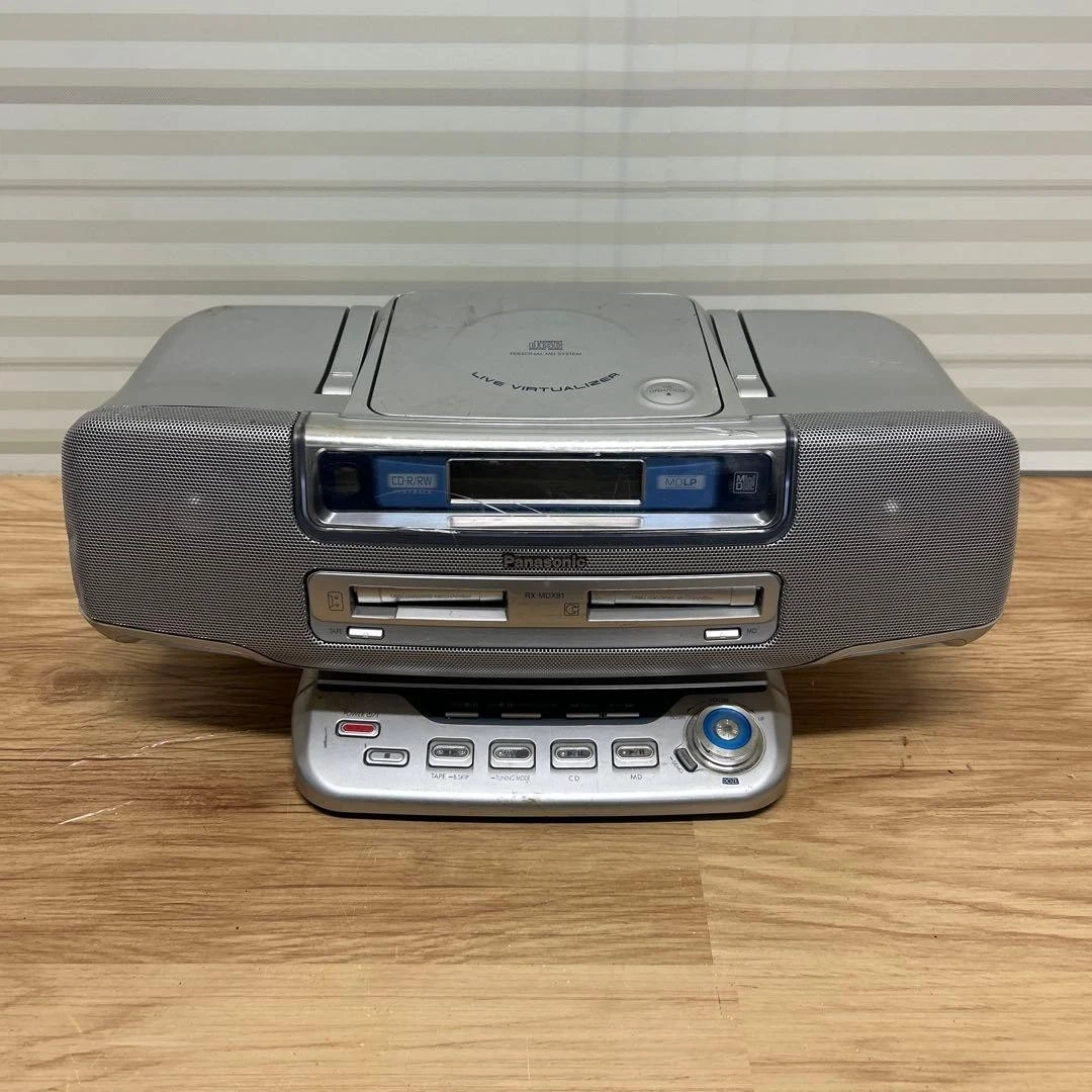 Panasonic RX-MDX81 Radio Cassette CD MD AM FM boombox silver From