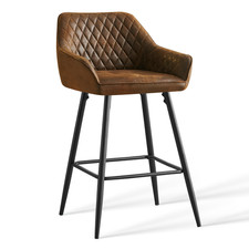 1/2X Bar Stools Velvet Metal Legs Breakfast Stools Kitchen Padded Chairs Home UK
