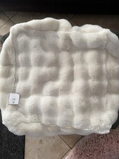 Plush Pouf Ottoman Covers new Ivory/White
