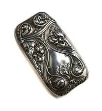 R. Wallace & Sons Sterling Silver Vesta Match Holder Case #376 circa 1900