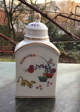 Meissen Porzellan Teedose gelber Löwe Topzustand 1. Wahl