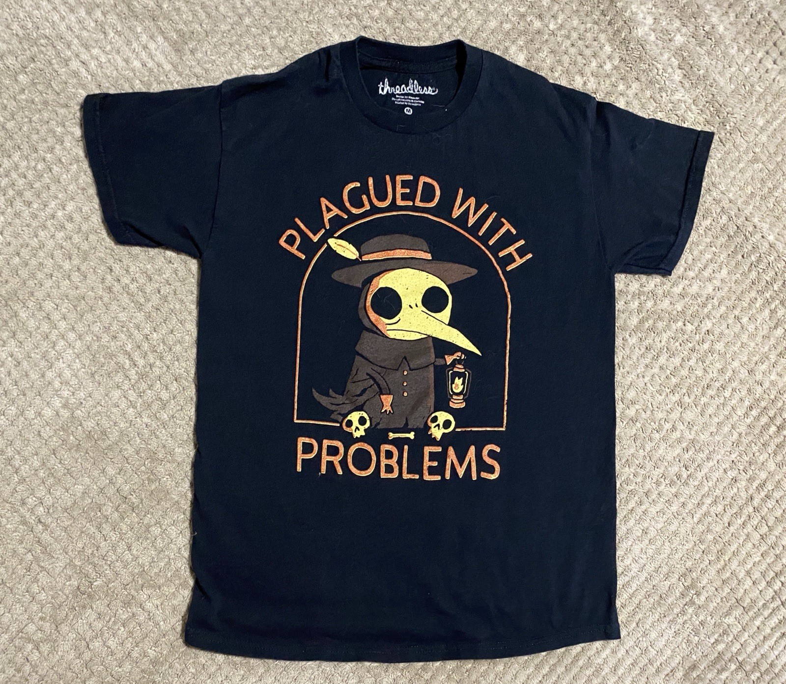 Threadless Plagued With Problems Graphic Design T… - image 1