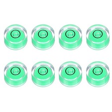 8pcs Circular Bubble Spirit Level 12x6 mm Bubble Spirit Level, Green/Black