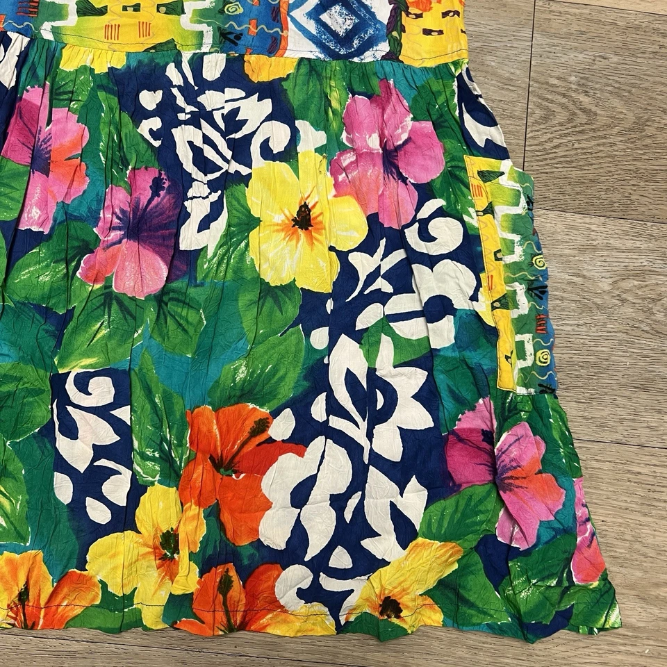 Vintage Jams World Floral Tropical Scoop Neck Size Large Multicolored Womens - Image 2 of 4