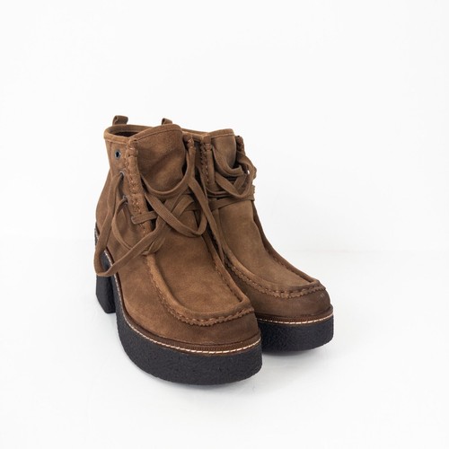 Sam Edelman Shaw Lace Up Bootie Suede Leather Chunky - UK 5.5 US 8 NEW - Picture 6 of 15