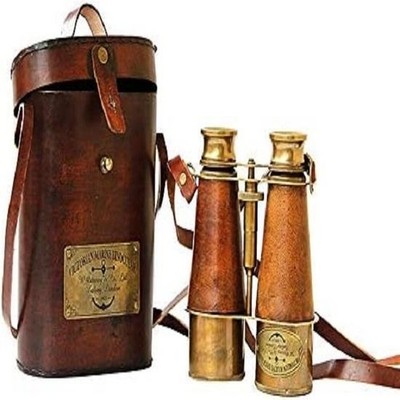 Antique Victorian Marine Brass Leather Binocular Sailor Instrument