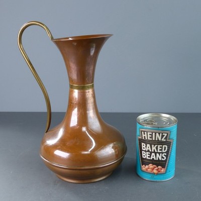 Vintage Kupfer und Messing Ewer Krug Kanne Vase ~ 27 cm