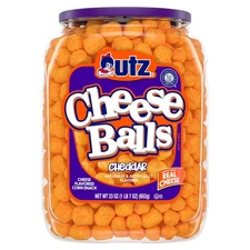 Utz Cheese Balls, 23 oz Barrel
