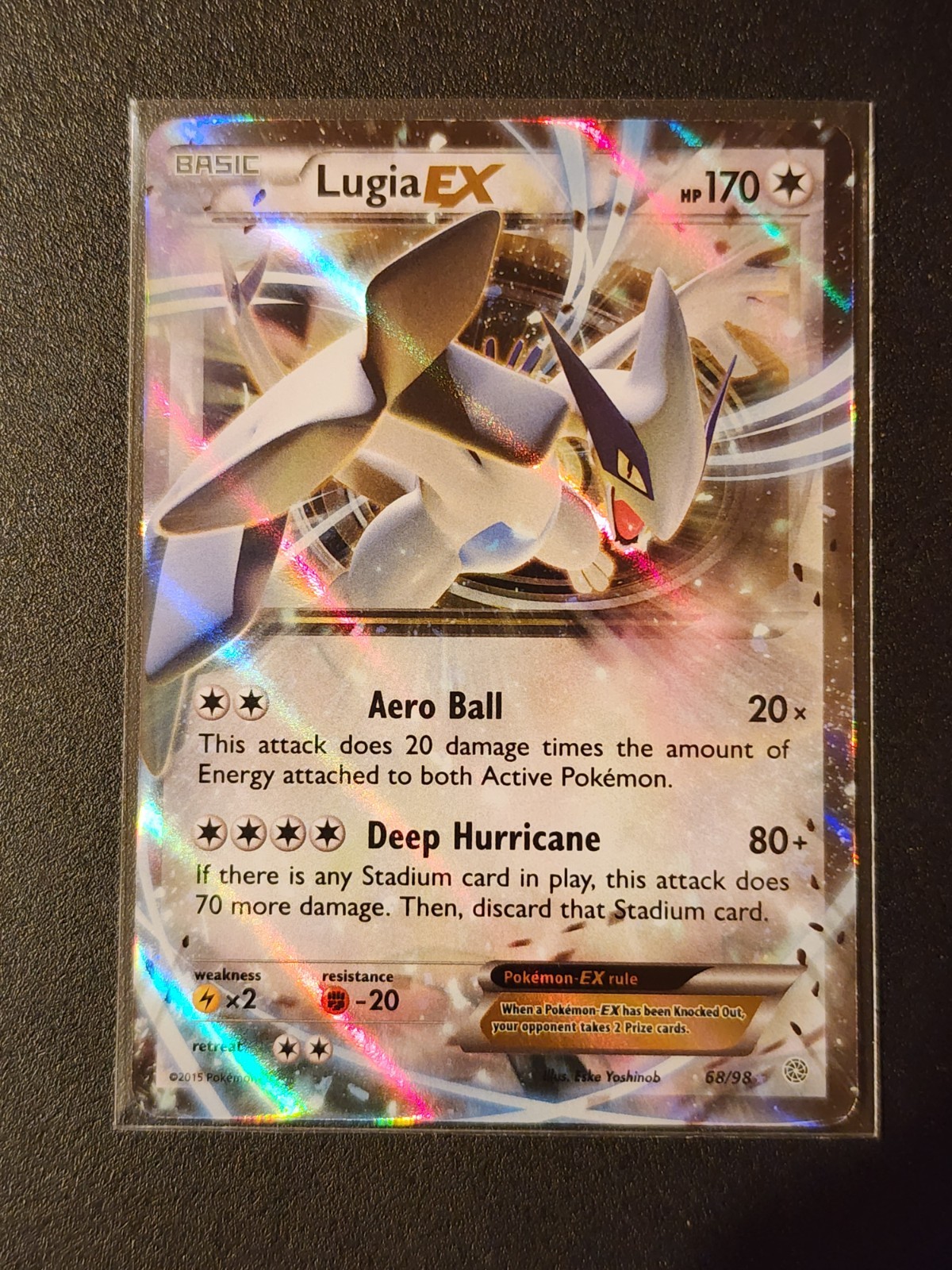 Lugia EX 68/98 Ancient Origins Ultra Rare 2015 XY Series Pokemon - LP Excellent