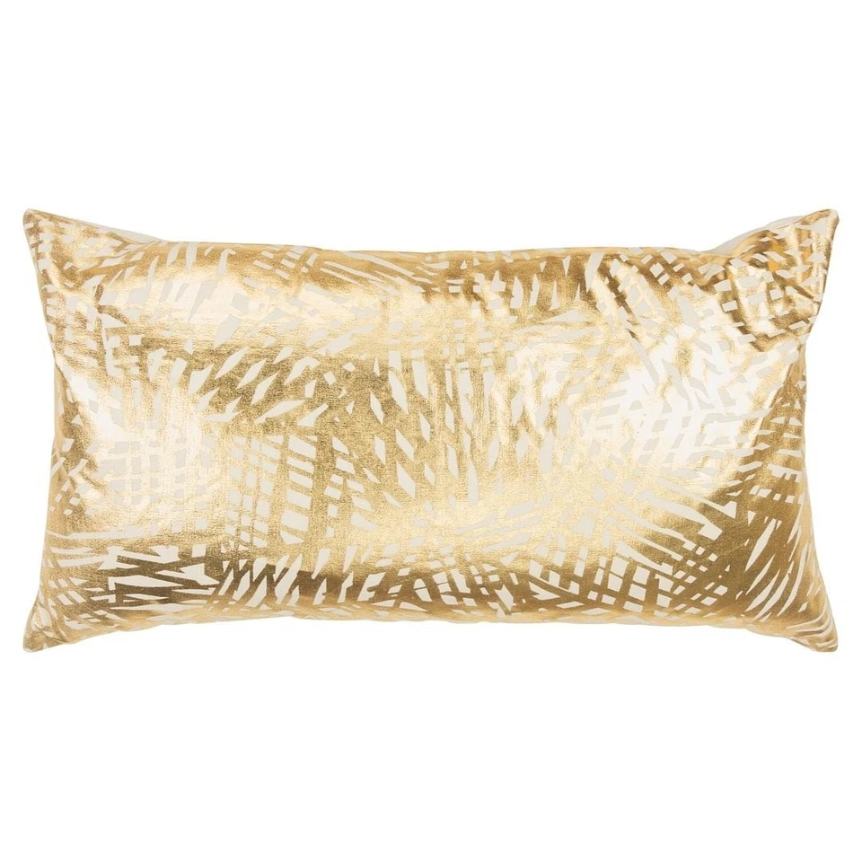 Gold Abstract Decorative Pillow Gold 14"x26" - Image 2 of 4