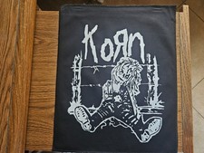 KORN, SEW ON CANVAS SCREEN PRINTED LARGE BACK PATCH