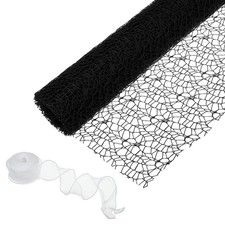 Blumen Wickel Netz Papier 15ft Blumenstrau&szlig; Verpackung Hohlnetz Garn Schwarz