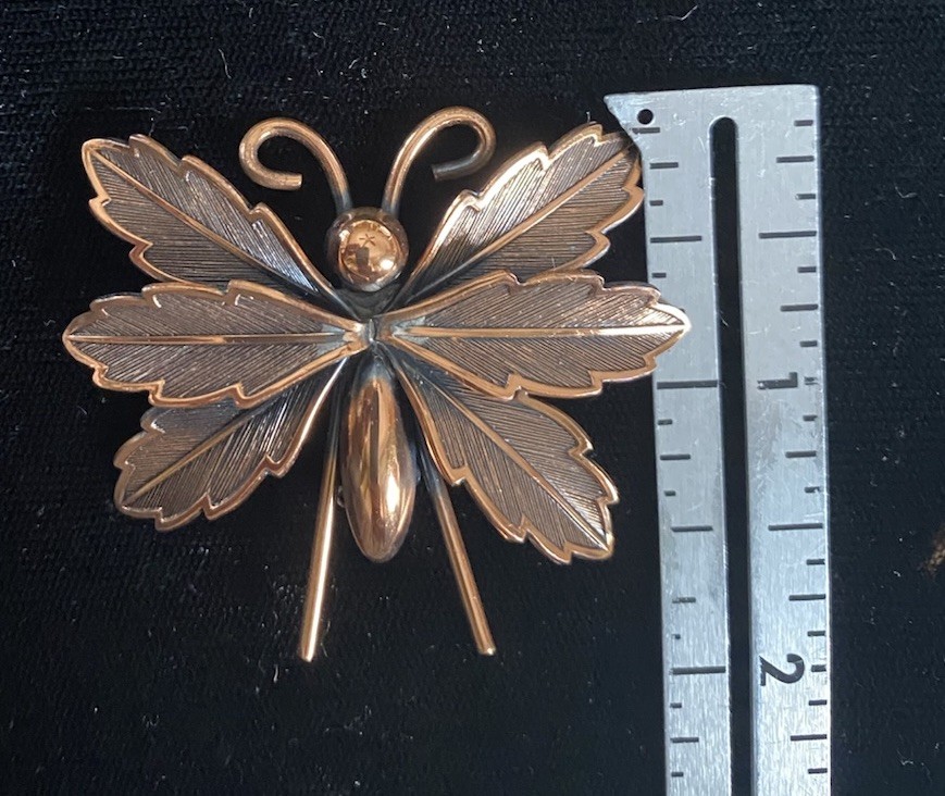 BELL Solid Copper Dragonfly Pin and CORO size 6.2… - image 11