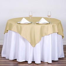 6 pcs 54 x 54" SQUARE POLYESTER Tablecloths Wedding Table Linens for Catering