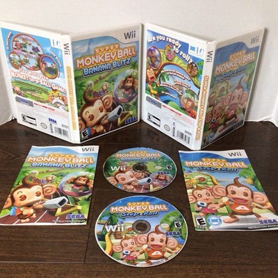 Super Monkey Ball Step & Roll And Banana Blitz (Nintendo Wii) CIB Complete