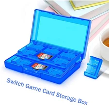 24 in 1 Game Card Case Holder Box Storage For Nintendo Switch Game Cards , Blue