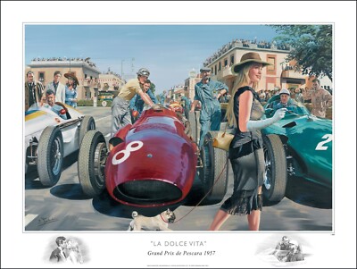 ''La Dolce Vita''  1957 Pescara GP Scarlatti Bonnier Maserati  Moss Vanwall NEW ED