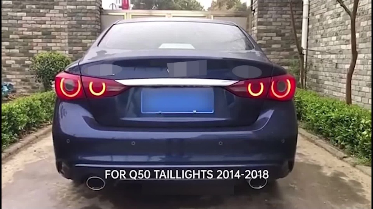 Fit 2014-2017 Infiniti Q50 Skyline V37 400R Style LED Tail Lights