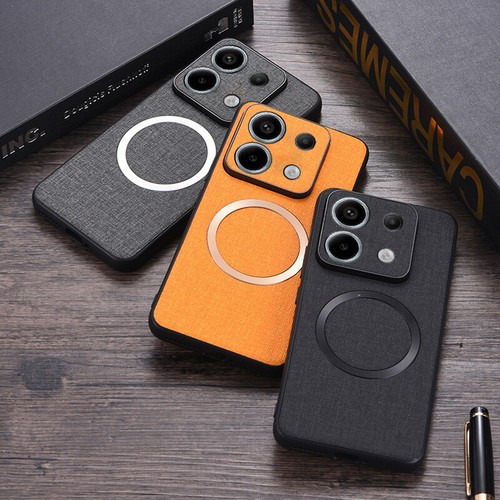 For Xiaomi Poco M6 Pro X6 Redmi Note 13 Nylon Cloth Magnetic Magsafe Case Cover - Picture 2 of 12