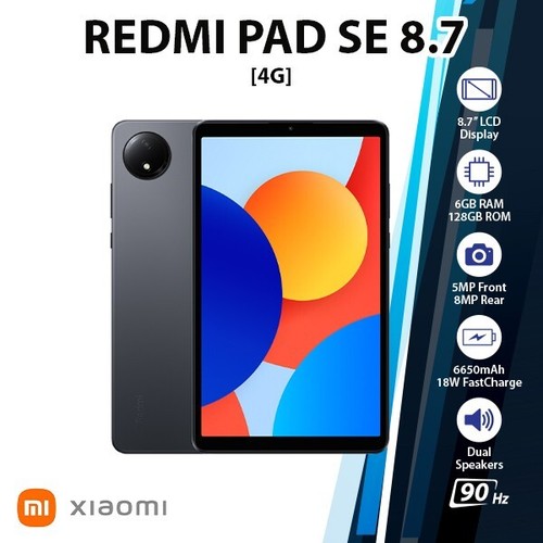 Xiaomi Redmi Pad SE 8.7 Android PC Tablet (LTE/Grey/6GB+128GB/Octa Core) - 第 1/4 張圖片