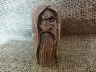 Wooden Odin Figurine   Viking God of Knowledge and Power