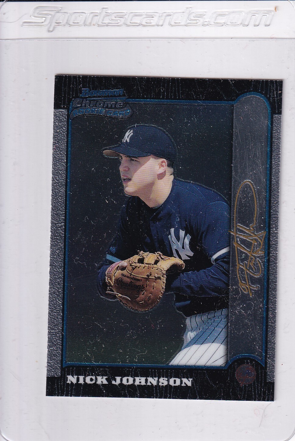1999 Bowman Chrome Gold #185 Nick Johnson New York Yankees ROOKIE CARD