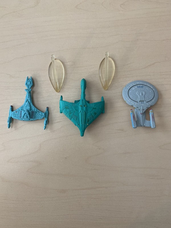 Micro Machines Star Trek Lot of 3 Miniature Space Ships
