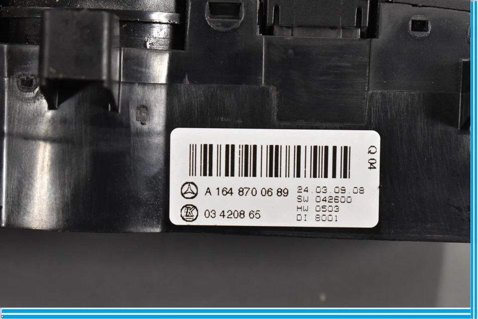 06-11 Mercedes GL550 R500 X164 Rear A/C Heater Climate Control Switch Oem - Image 4 of 4