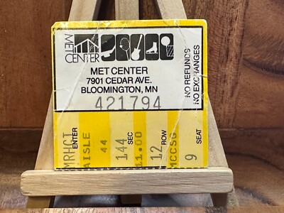 The Cure Robert Smith Minneapolis Ticket Stub Met Center 1987 ( Poor )