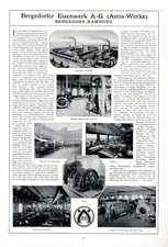 Astra Werk Bergedorf Hamburg XL Reklame 1911 Bergedorfer Eisenwerke Werbung