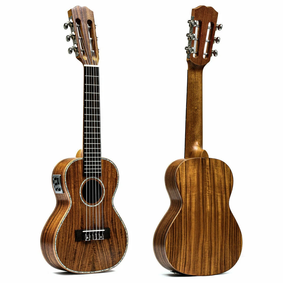 28" Concert Mini Acoustic Guitalele with EQ Handcraft Acacia Wood W/sponge bag - Image 2 of 4