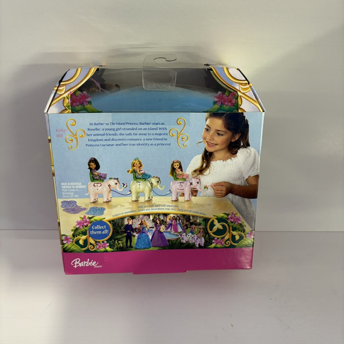 BARBIE 2007 THE ISLAND PRINCESS SHELLY WITH ELEPHANT K8112 MATTEL