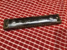 Vintage World Star Special Harmonica 32 Holes Stainless Steel Japan Brass Wood