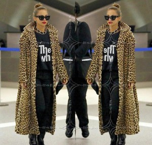 long leopard coat