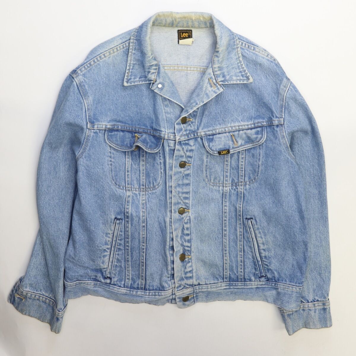 Vintage Lee Denim Trucker Jacket Size 46 PATD 153438 70s | eBay Vintage Lee Denim Trucker Jacket Size 46 PATD 153438 70s | eBay