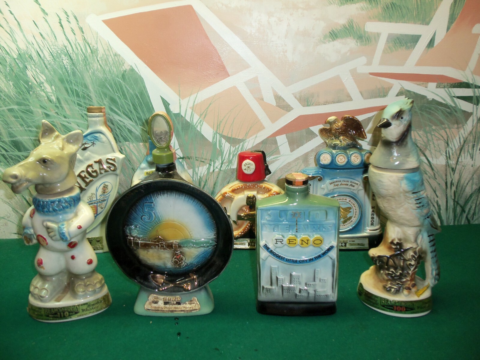 Lot of 8 Jim Beam Decanters eBay