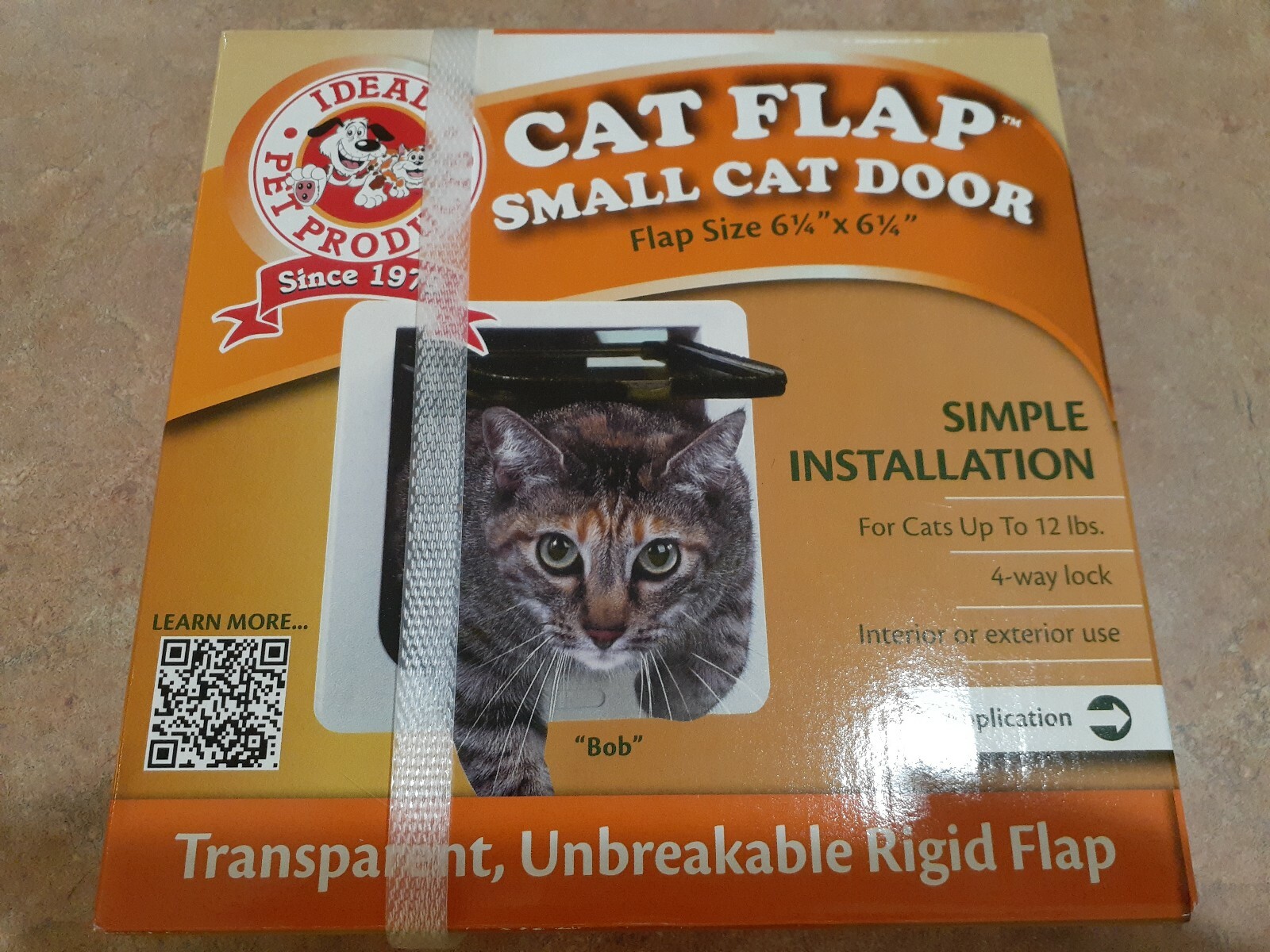 Ideal Pet Products Cat Flap Small Cat Door (6 1/4" x 6 1/4") White New