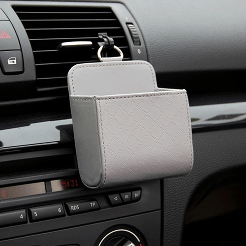 Car Air Vent Dashboard Organizer Box Holder Storage Bag Phone Holder Accessories - Picture 5 of 19