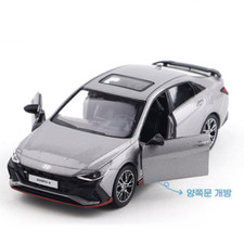 Hyundai Avante N Elantra Diecast 138 Mini Car Miniature Display Toy Gray Color